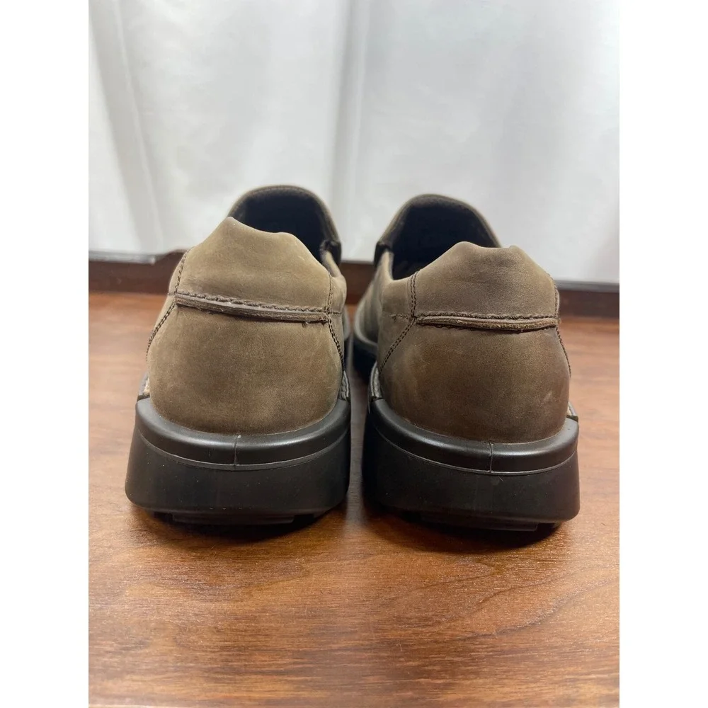 ECCO Fusion Slip On Nubuck Men Size EU 47 US 13 Lt Brown  50014402072 Comfort